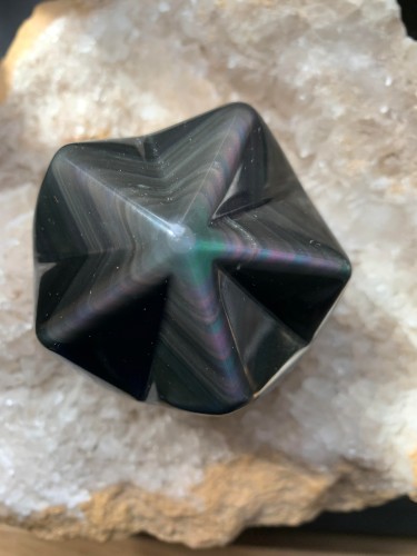 Etoile OBSIDIENNE OEIL CELESTE pierre naturelle proche 