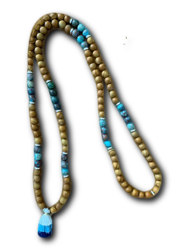 Collier pierres naturelles Jaspe bois et Jaspe Aqua Terra