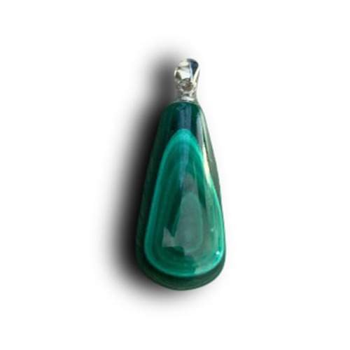 Pendentif Malachite - Pierre roulée bullet