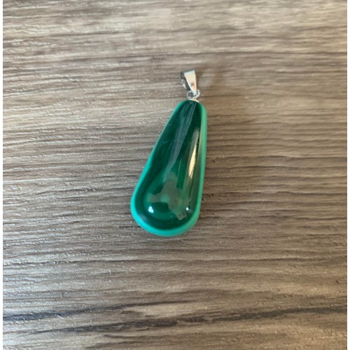 Pendentif Malachite - Pierre roulée bullet pierre naturelle